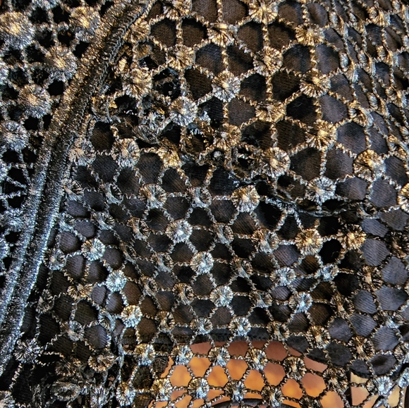 Free People Constellation Mesh Bralette Black Silver XS - Picture 6 of 6